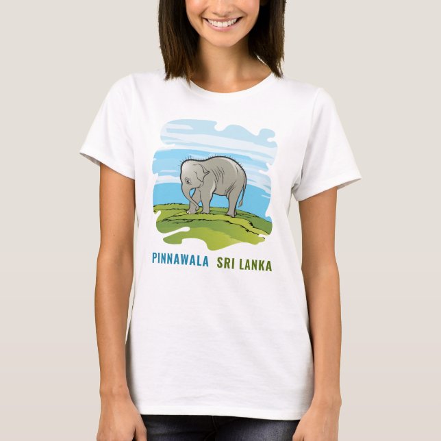 Camisa com ilustração de elefante para bebês (Frente)