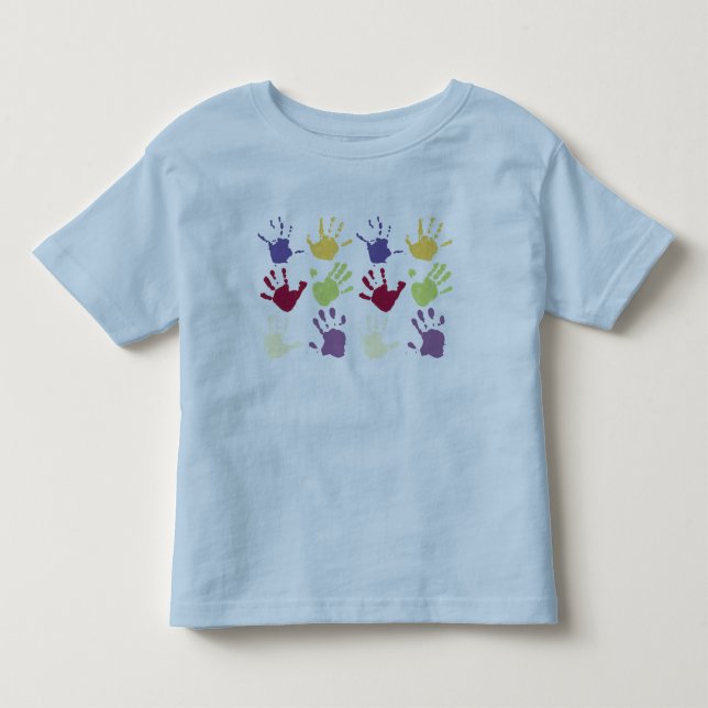 Camisa com impressão da mão de criança (Frente)