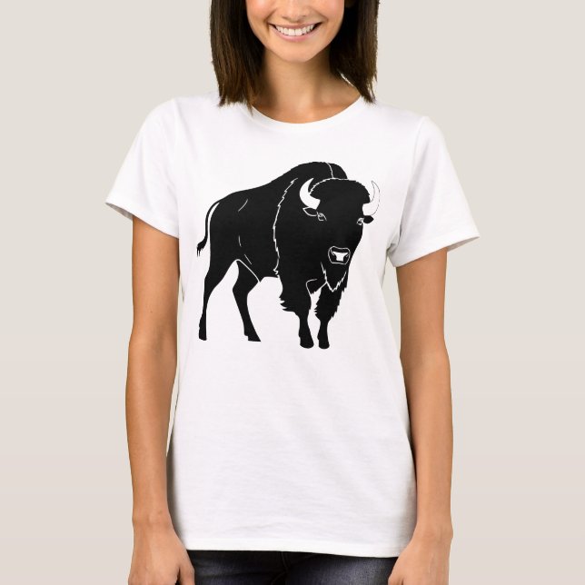 Camisa com impressão de búfalo (Frente)