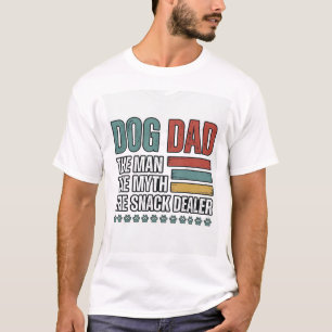 Camisa com Impressão de Pata Vintage Dog Dad The S