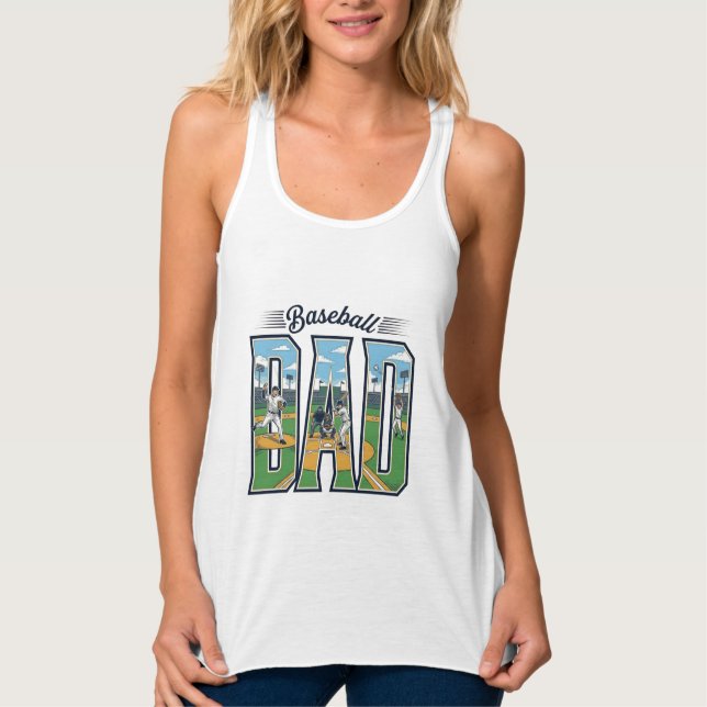 Camisa com Letra Gravada para Pai de Beisebol Vint (Frente)