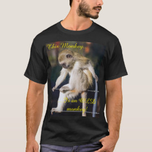 Camisa com macaco e slogan
