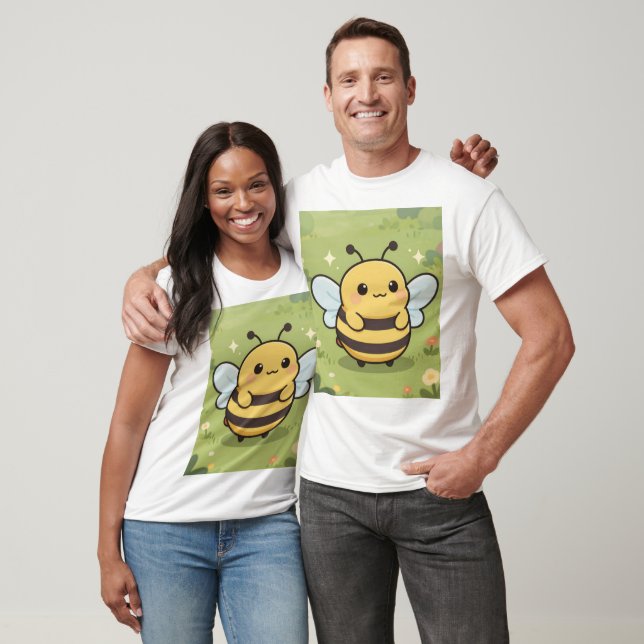 Camisa com Mascote de Abelha Fofa – Natureza do Pr (Unissex)