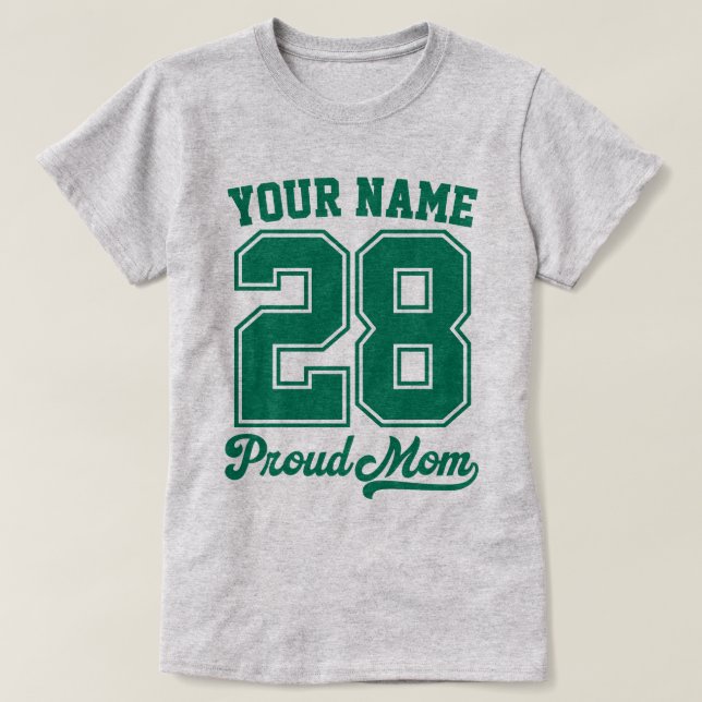 Camisa com Nome e Número Personalizados, Mãe Orgul (Frente do Design)