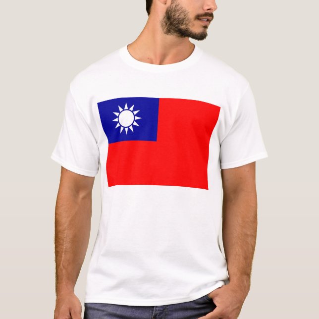 Camisa com pavilhão de Taiwan (Frente)