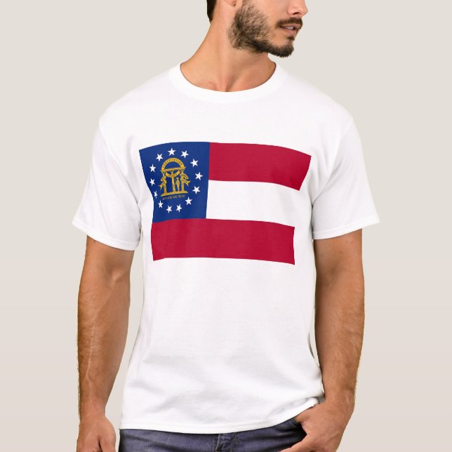 Camisa com pavilhão do Estado da Geórgia EUA (Frente)