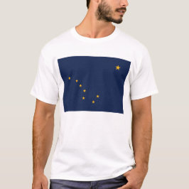 Camisa com pavilhão do Estado do Alasca nos EUA