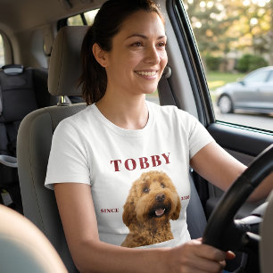 Camisa com Retrato Personalizado do Cachorro e Nom