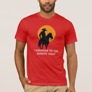 Camisa com Silhueta de Cowboy ao Pôr do Sol