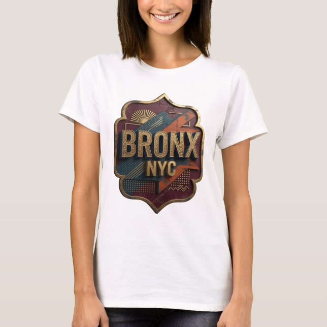 Camisa com Slogan Striking Gold BRONX NYC (Frente)