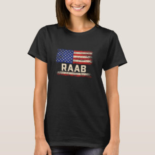 Camisa com Sobrenome RAAB Nome RAAB Bandeira Ameri