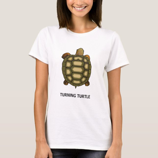 Camisa com texto de Tartaruga Giratória Editável (Frente)
