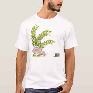 Camisa com um cogumelo de floresta acolhedor e car