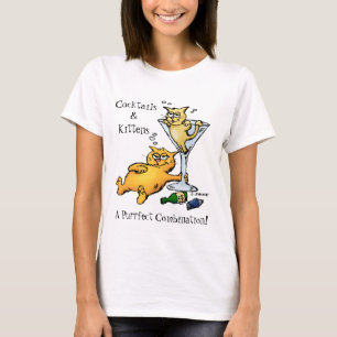 Camisa combinado dos desenhos animados de Purrfect