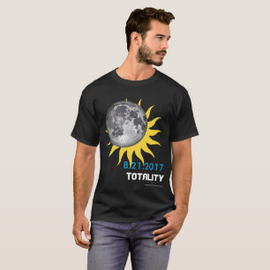 Camisa comemorativa do eclipse total 2017 da