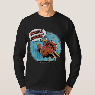 Camisa Cômica de Peru Super Divertido Gobble Gobbl