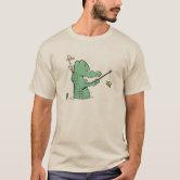 Camiseta Para Bebê Boca verde do jacaré do crocodilo dos desenhos