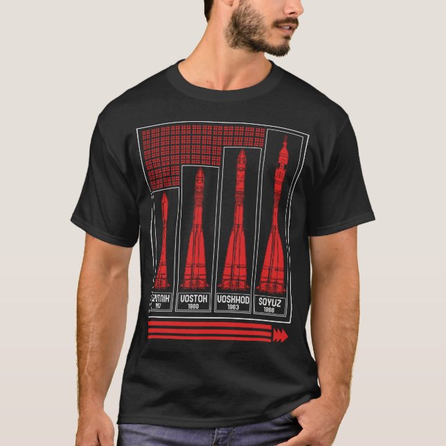 Camisa Comunista, Soyuz Rússia Spacecraft Rocket (Frente)