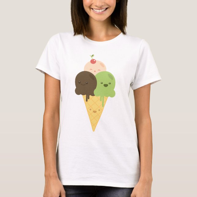 Camisa Cone do Sorvete Kawaii (Frente)