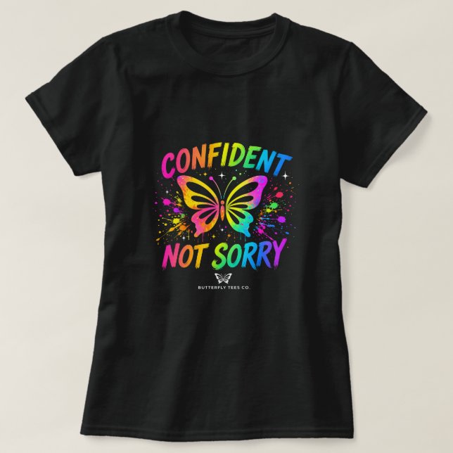 Camisa Confidente Não Desculpe Borboleta 0047721 (Frente do Design)