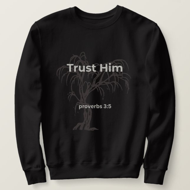 Camisa Confie Nele Provérbios 3:5 | Estética Crist (Frente do Design)