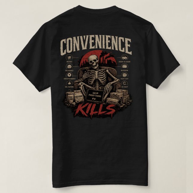 Camisa Convenience Kills (Verso do Design)