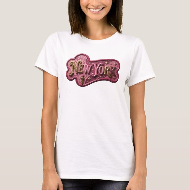 Camisa Cool Gold NEW YORK Design (Frente)