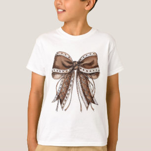 Camisa Coquette Bow do Dia do Jogo Footll 2 Lados