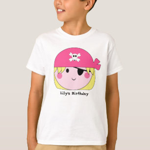 Camisa cor-de-rosa bonito do costume do pirata do