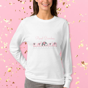 Camisa cor-de-rosa & cinzenta da avó orgulhosa do