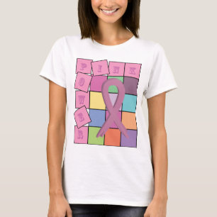 Camisa cor-de-rosa da fita da consciência do