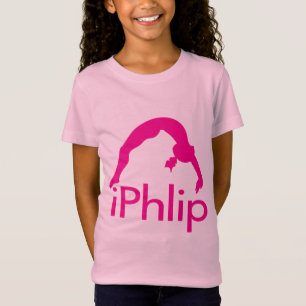 Camisa cor-de-rosa da ginástica para a menina