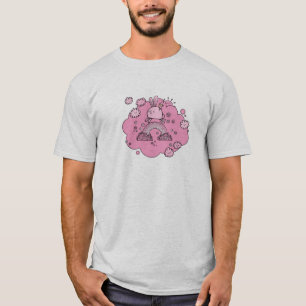 Camisa cor-de-rosa do arco-íris T do rosa do