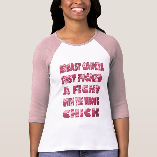 Camisa cor-de-rosa do cancro da mama de Camo (Frente)