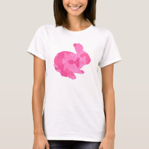 Camisa cor-de-rosa do coelhinho da Páscoa da