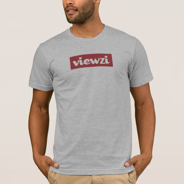 camisa cor-de-rosa e cinzenta do viewzi (Frente)