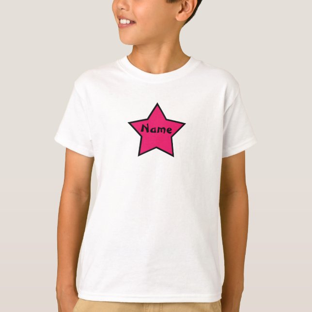Camisa cor-de-rosa e preta da estrela Sassy das (Frente)