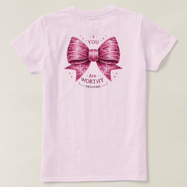 Camisa cor-de-rosa-rosa-rosa-rosa-rosa, Proverbs,  (Verso do Design)