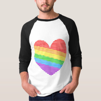 Camisa Corey Tiger 80s Rainbow Stripe Heart Raglan