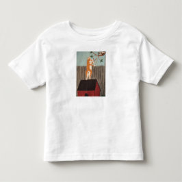 Camisa Corgi apontando estilingue para gato