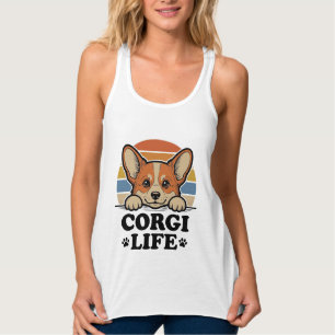 Camisa Corgi Life Gravação Vintage Arte Amante de