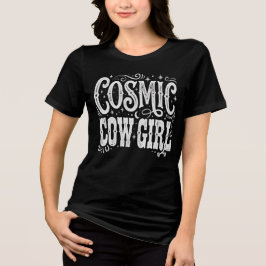 Camisa Cosmic Cowgirl Vibrações Sulistas Camiseta 