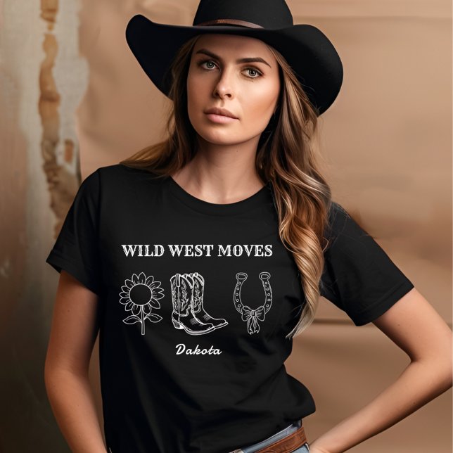 Camisa Country Wild West Moves Texto Branco (Criador carregado)