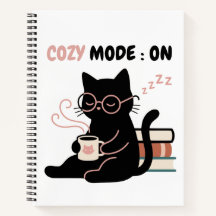 Camisa Cozy Mode On Gato Preto Fofo Café Livros
