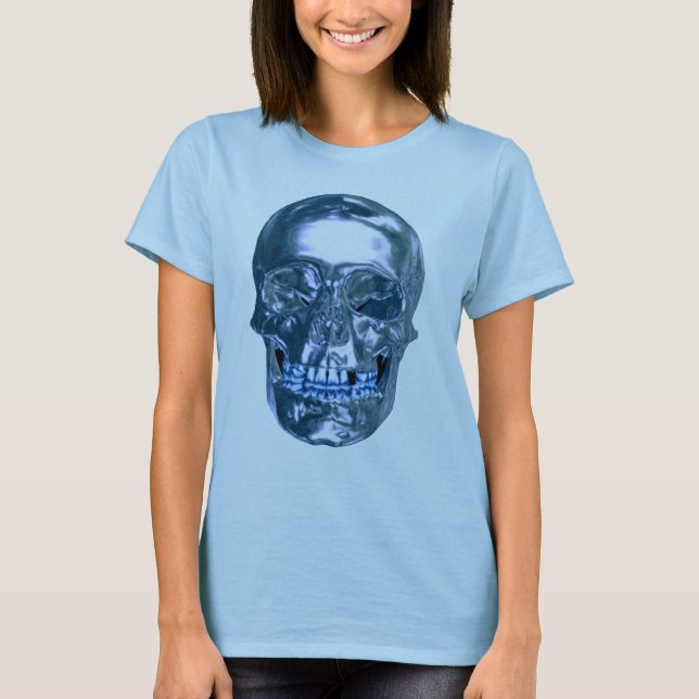 Camisa Crânio Cromo Azul (Frente)