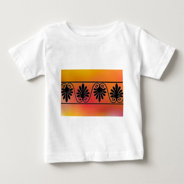 Camisa Criança de Borda Vermelha e Laranja (Frente)