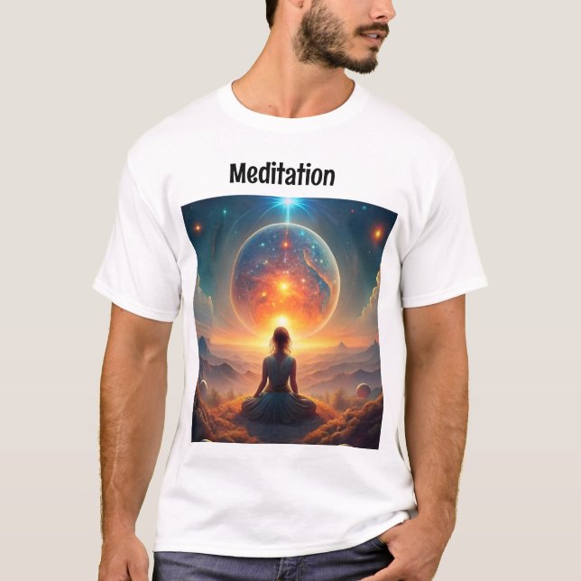 Camisa criativa para amantes da meditação (Frente)