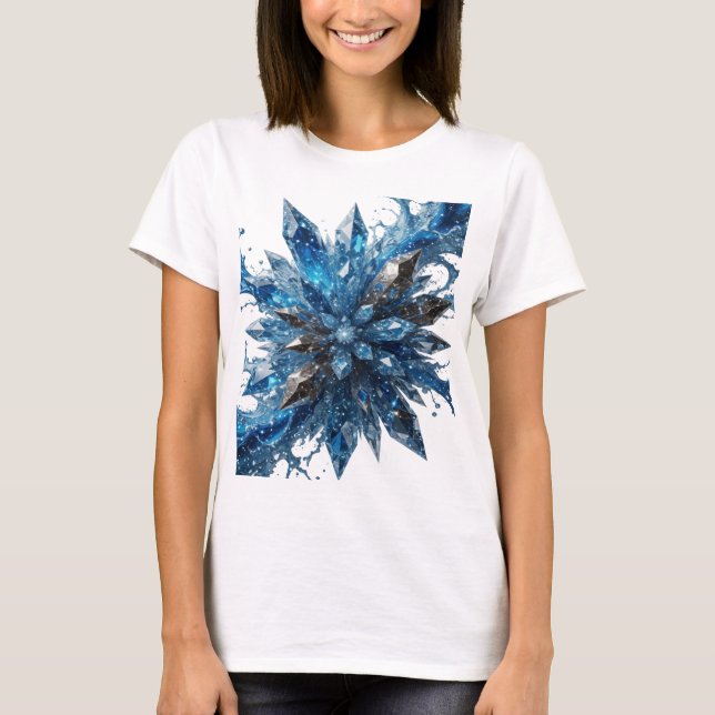 Camisa Crisp Silver BLUE ICE STAR Design (Frente)