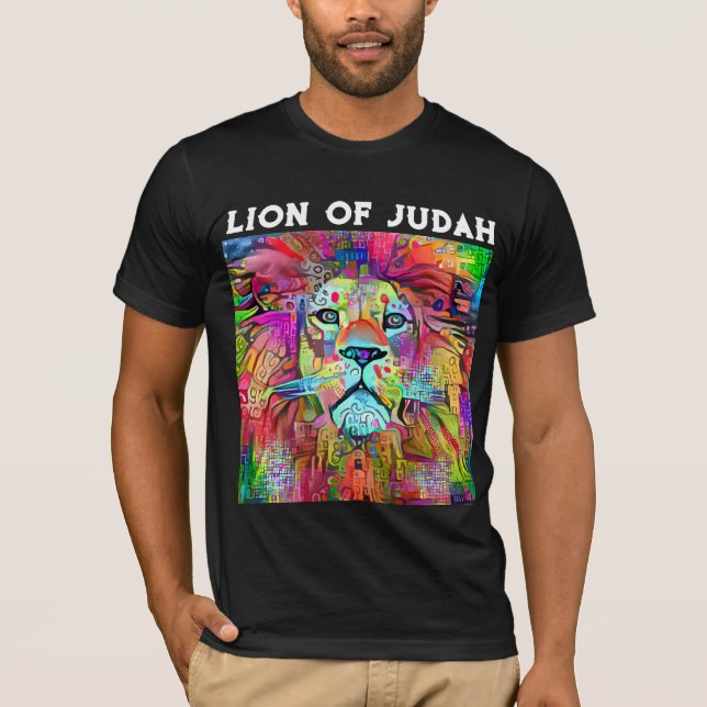 CAMISA CRISTÃ COLORIDA LION OF JUDAH (Frente)