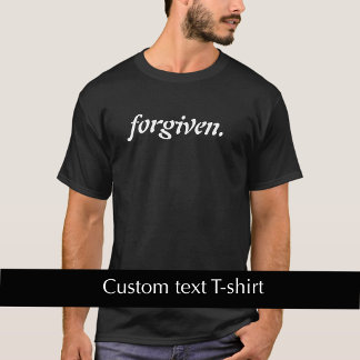 Camisa Cristã de Fé Perdoada com Texto Personaliza